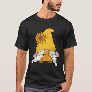 Cute Gnome Sunflower Hippie Gnomes Boys Girls T-Shirt