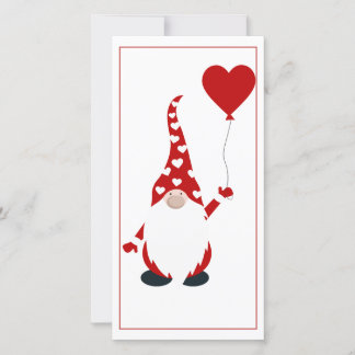 Cute Gnome Valentine Holiday Card