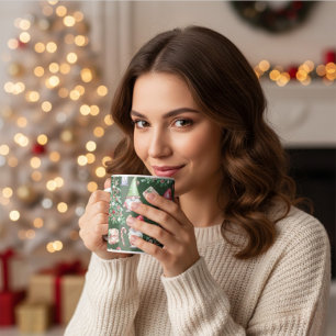 Cute Gnome Watercolor Christmas Pattern Coffee Mug