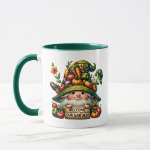 Cute gnome welcome garden party add name mug