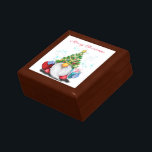 Cute Gnome with Christmas Tree Hat and Gift - Fun  Gift Box<br><div class="desc">Cute Gnome with Christmas Tree Hat and Gift - Fun Cartoon Drawing - Choose / Add Your Unique Text / Name / Colour - Make Your Special Gift - Resize and move or remove and add elements / text with customisation tool ! Drawing and Design by MIGNED. Please see my...</div>