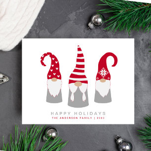 Cute Gnomes Christmas Holiday Postcard