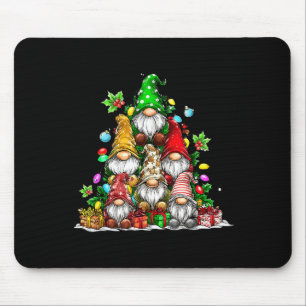 Cute Gnomes Christmas Tree Lights Gnomies Gnome Xm Mouse Pad