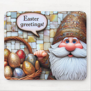 CUTE GNOME'S EASTER GREETINGS Eggs ~ Mouse Pad