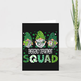 Cute Gnomes Emergency Department Squad Funny St Pa Card