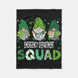 Cute Gnomes Emergency Department Squad Funny St Pa Fleece Blanket