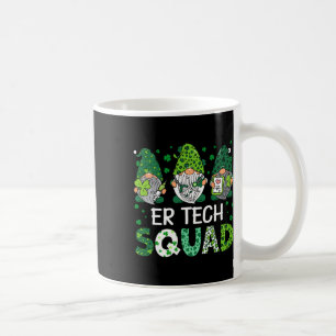 Cute Gnomes Er Tech Squad Funny St Patricks Day Coffee Mug