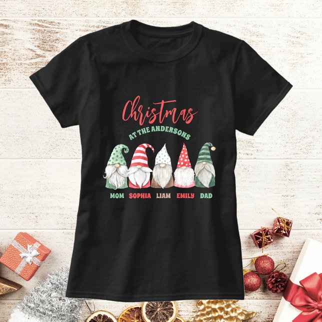 Cute gnomes family Christmas at the Name T-Shirt (Creator Uploaded)