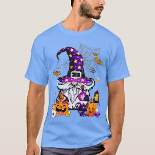 Cute Gnomes Happy Halloween Fall Candy Corn Pumpki T-Shirt
