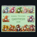 Cute Gnomes in Hats 2026 Calendar - Adorable!<br><div class="desc">A fun and whimsical 2026 calendar featuring a different gnome in a unique hat for every month! Perfect for gnome lovers and cosy gift-giving.</div>