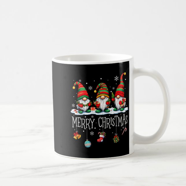 Cute Gnomes Merry Christmas Light Family Gnome Xma Coffee Mug (Right)