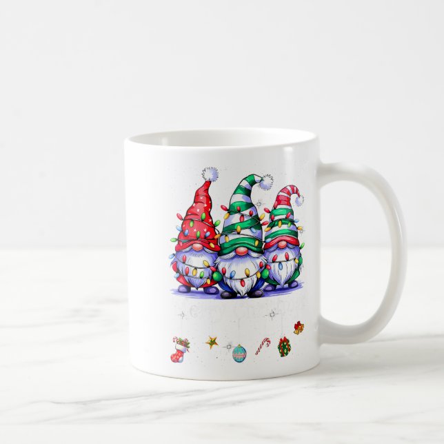 Cute Gnomes Merry Christmas Light Family Gnome Xma Coffee Mug (Right)