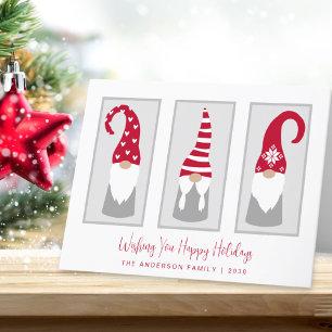 Cute Gnomes Nordic Christmas Holiday Card