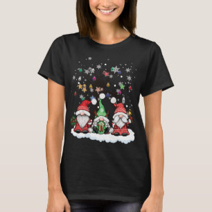 Cute Gnomes Reindeer Christmas Lights Xmas Tree Or T-Shirt