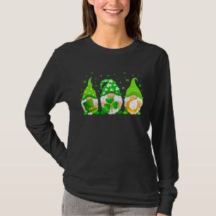 Cute Gnomes St Patrick s Day Gnome Shamrock Lucky  T-Shirt