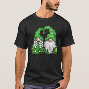 Cute Gnomes St Patrick's Day Couple Matching T-Shirt