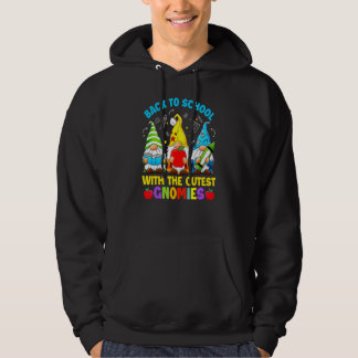 Cute Gnomes Students Teacher Gnome  Back To School Hoodie