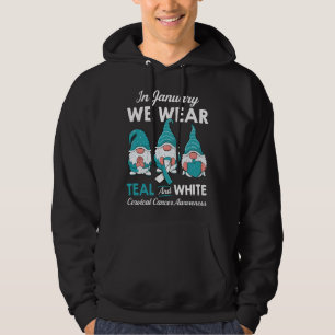 Cute gnomes support for a survivor Cervical Cancer Hoodie
