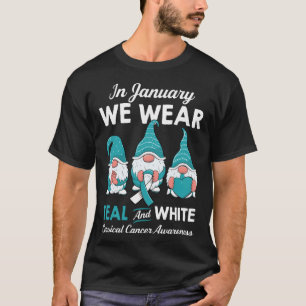 Cute gnomes support for a survivor Cervical Cancer T-Shirt