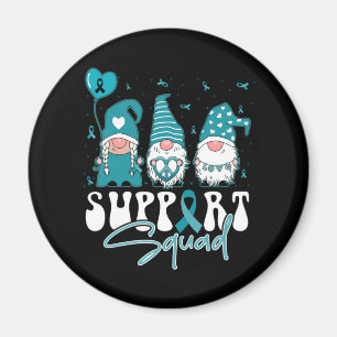 Cute Gnomes Support Squad Survivor Cervical Magnet