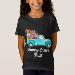 Cute gnomes with Bunny ears Egg Hunting truck East T-Shirt