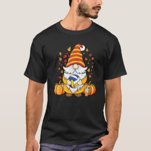 Cute Gnomes With Volleyball Pumpkin Spice Fall Aut T-Shirt