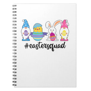 Cute Gnomies Bunnies Squad Easter Day Funny Rabbit Notebook