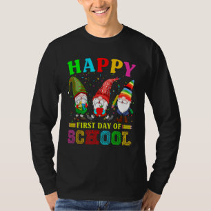 Cute Gnomies Happy First Day Of School Back To Sch T-Shirt