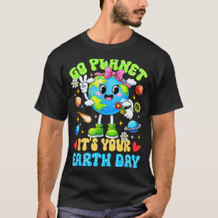 Cute go planet earth day 2026 teacher student kids T-Shirt