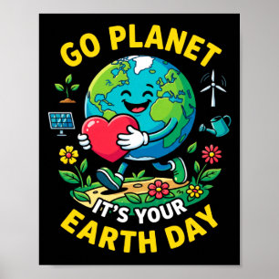 Cute go planet earth day heart 2026 nature protect poster