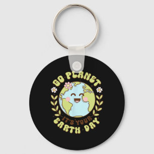 Cute Go Planet Its Your Earth Day Teacher Kids Ear Key Ring