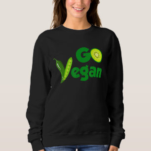 Cute Go Vegan - Bean Kiwi Vegetarian Sweatshirt