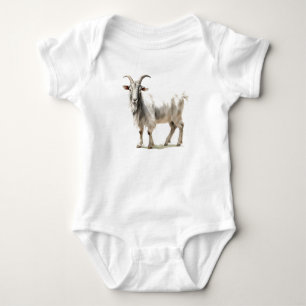 Cute Goat Baby Bodysuit – Funny Farm Animal Baby 