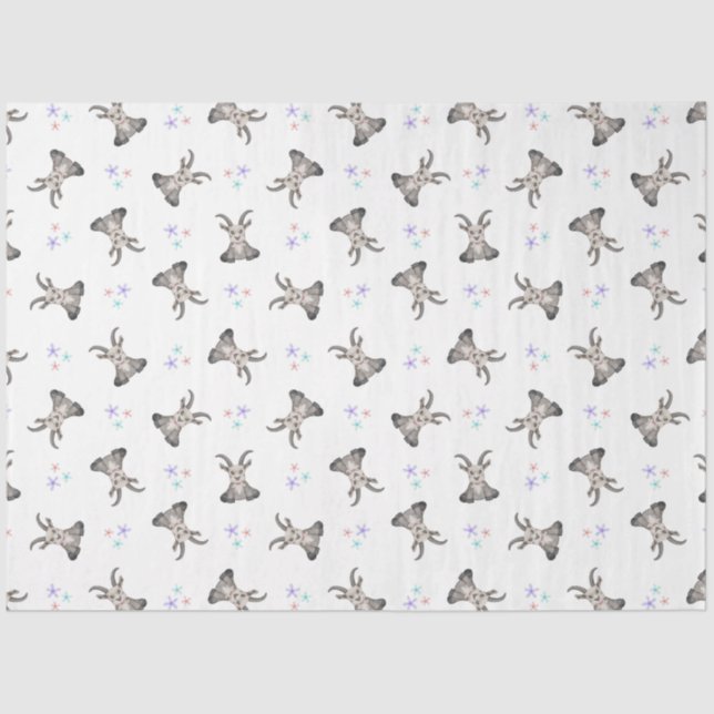 Cute Goat Farm Animals Barnyard Birthday Tissue Paper (Front)