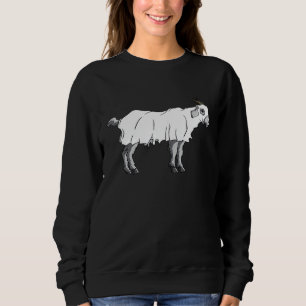 Cute Goat Ghost Costume Goat Farmer Halloween Sweatshirt