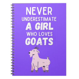 Cute Goat Gifts For Girls For Kids Children Lover Notebook