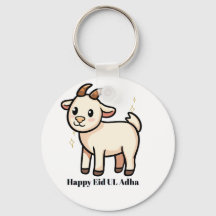 Cute Goat Happy Eid Ul Adha Keychain 2026