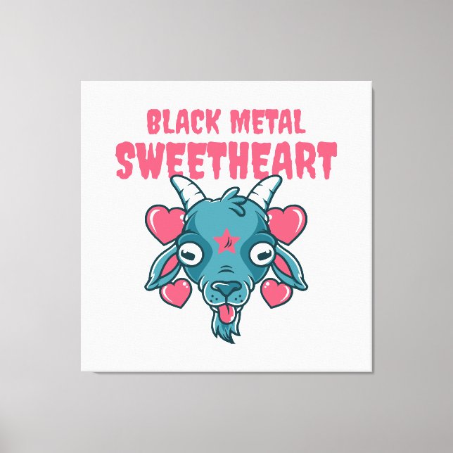 Cute Goat Head Baphomet Canvas Print (Front)