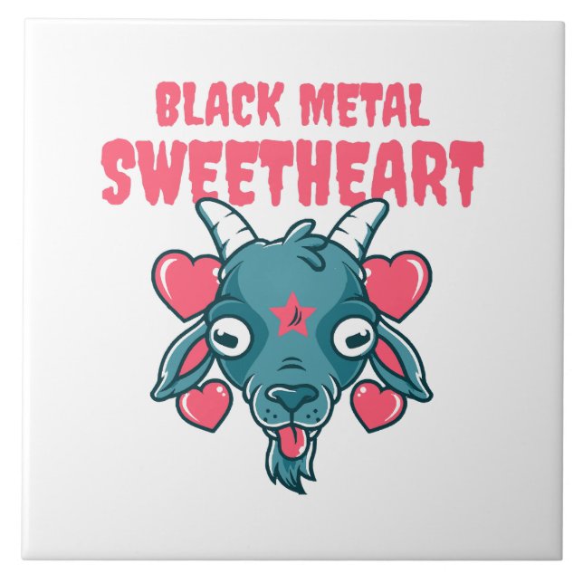 cute goat head baphomet tile (Front)