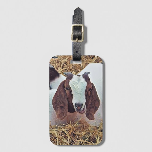 CUTE GOAT LUGGAGE TAG (Front Vertical)