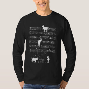 Cute Goat Music Note Clef Musician Art T-Shirt