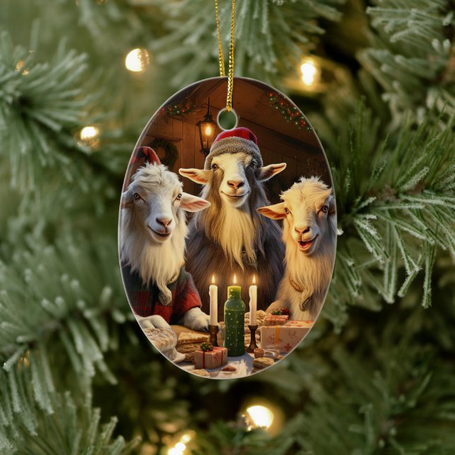 Cute Goat Ornament Decor, Gifts for Goat Lovers  (Tree)