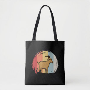 Cute Goat Retro Tote Bag