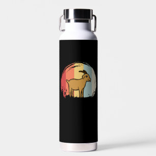 Cute Goat Retro Water Bottle