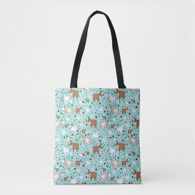Cute Goat Tote Bag (Front)