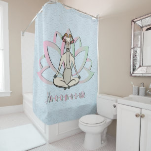 CUTE GOAT YOGA Namaste GetYerGoat™ Shower Curtain