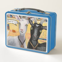 Cute Goats Art Metal Lunch Box