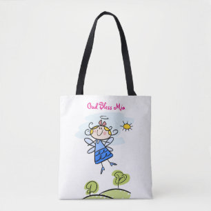 Cute Goddaughter Angel Personalised Tote Bag