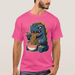 Cute Godzilla Eating Ramen T-Shirt