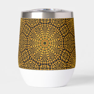 Cute Gold & Black Dot Art Pattern